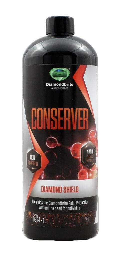 Diamondbrite Conserver Nano Ceramic bodywork protection shield car wash additive and polish, with nano ceramic technology creates a hydrophobic surface to automotive paintwork
