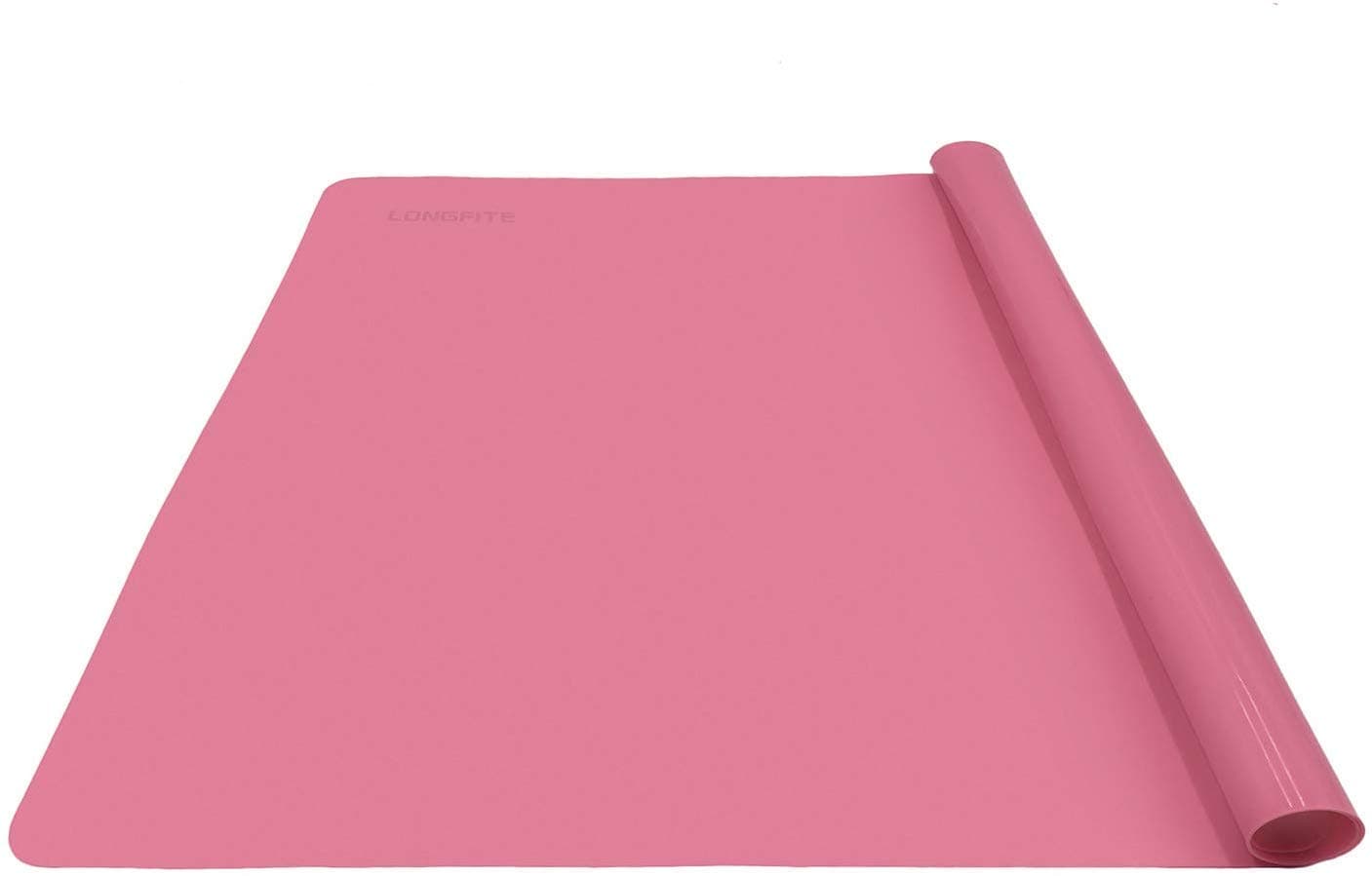 LONGFITE 24''x20'' ( 60x50cm ) Extra Large Silicone Baking Mat, Multipurpose Nonstick Pastry Mat, Heat Resistant Nonskid Table Mat Countertop Protector (Extra Large Pink)