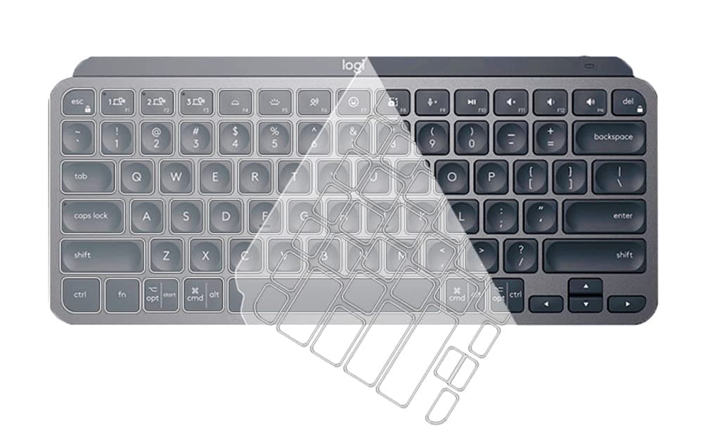 Ultra Thin Desktop PC Silicone Clear Keyboard Cover Skin Protector Compatible with Logitech MX Keys Mini Minimalist & Mac Minimalist Wireless Illuminated Keyboard (Not Compatible with Other Desktop