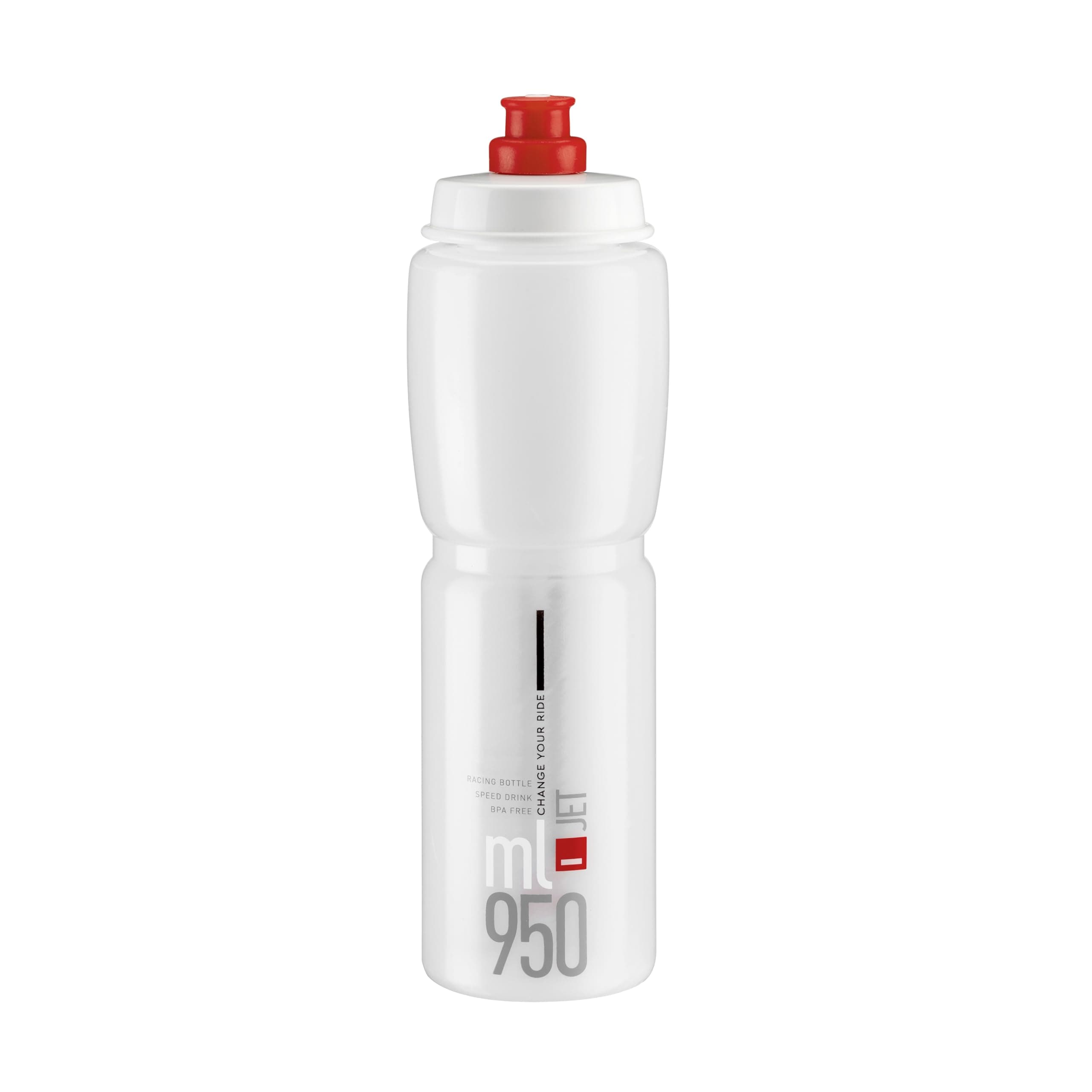 Jet Water Bottle Clear Red Logo