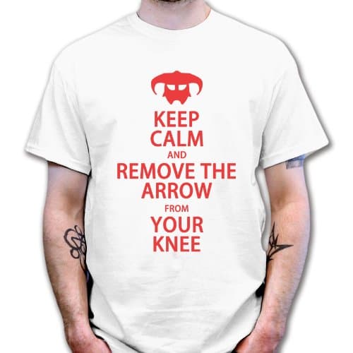 Keep Calm Remove Arrow From Your Knee T-shirt White M