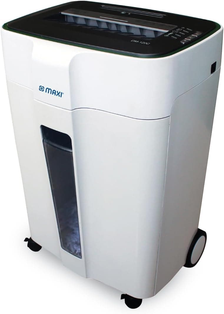 Maxi Cross Cut Shredder 120C 12 Sheets, Micro cut to shred paper and staples.