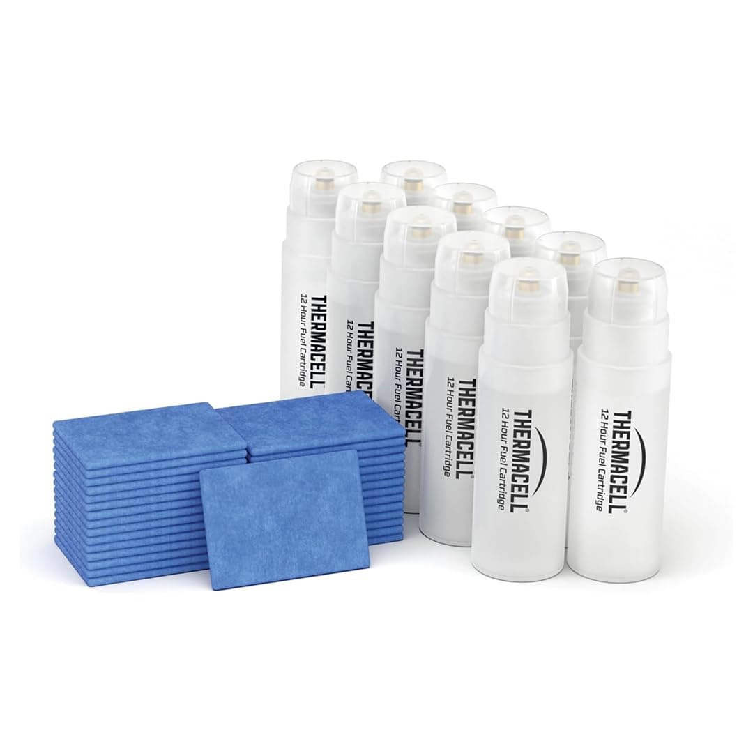 Thermacell Midge and Mosquito Protector Mega Refill Pack 30 Mats and 10 Gas Compatible All Thermacell Fuel Powered Protectors