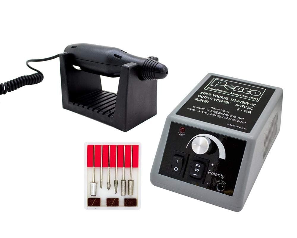 Professional 500Q Variable Nail Filing & Drill Machine for Natural, Acrylic, & Gel Manicure & Pedicure - 5,000-20,000 RPM