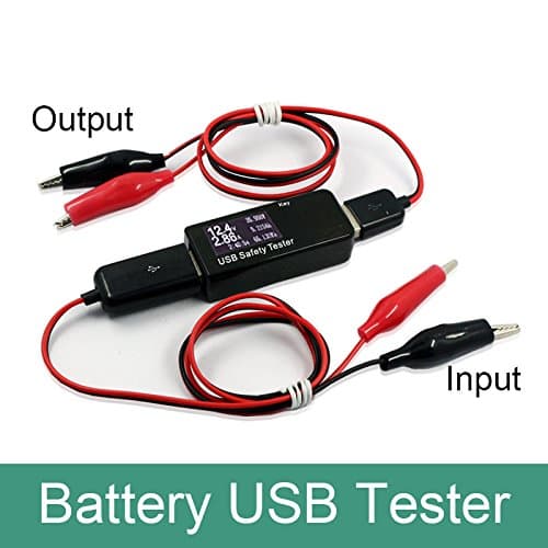 USB tester voltage current capacity testing voltmeter Battery tester Monitoring Crocodile wire Alligator clips