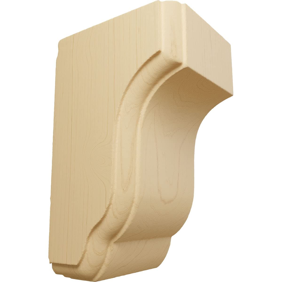Ekena COR02X02X04CPAL 2 1/2-Inch Width x 2 3/4-Inch Depth x 4 1/2-Inch Height Capistrano Mission Corbel - Alder