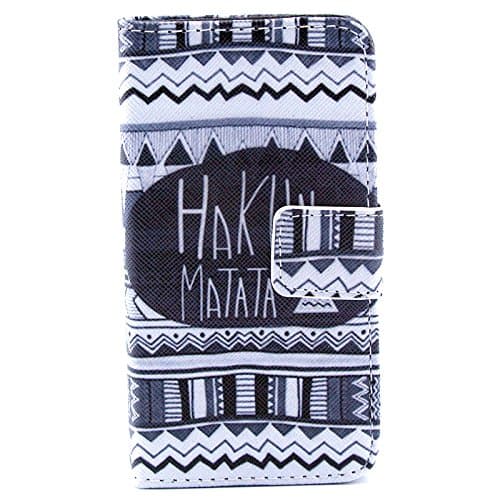 Tramsla for iPhone 5C Case,Premium PU Leather Wallet HAKUNA MATATA Pattern Design Flip Case Cover Folio Stand for iPhone 5C - Case 10