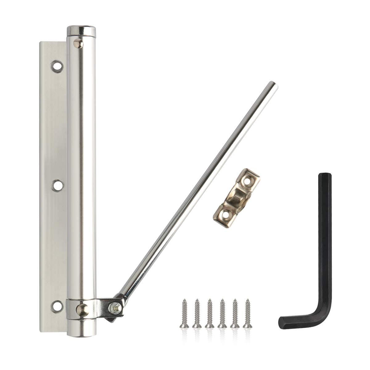 Onarway Light Duty Door Closer Springs Loaded Auto/Automatic Adjustable Surface Mounted for Light Weight Indoor Doors, Easy to Install