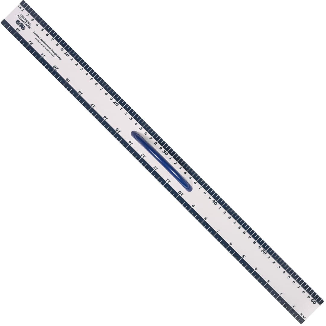Magnetic Dry Erase Straight Edge - 24” - Jumbo Teaching Ruler - Measurement Tool for Whiteboards and Chalkboards