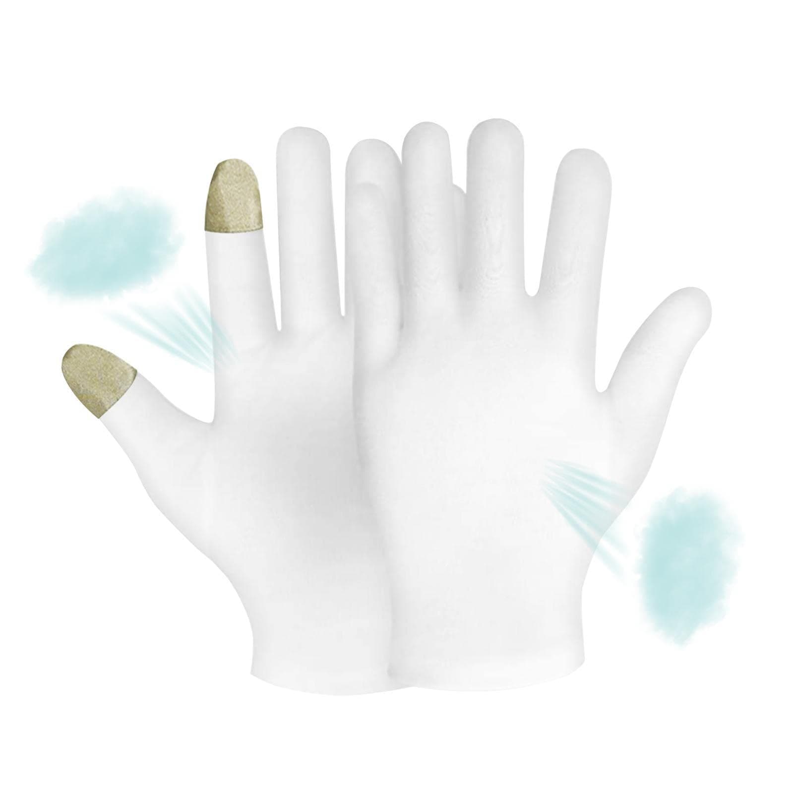 HEYCE Cotton Dry Hands Gloves, Breathable, Touch Screen Supported, Moisturizing, for Art Handling & Housework, Size 1