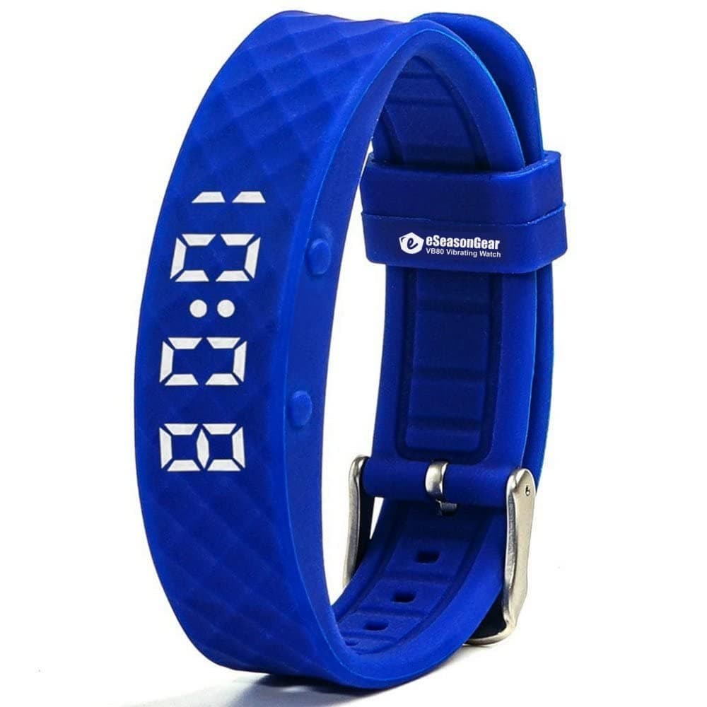 VB80 12 Alarm Vibrating Watch, Silent Vibration Shake Wake ADHD Medication Reminder