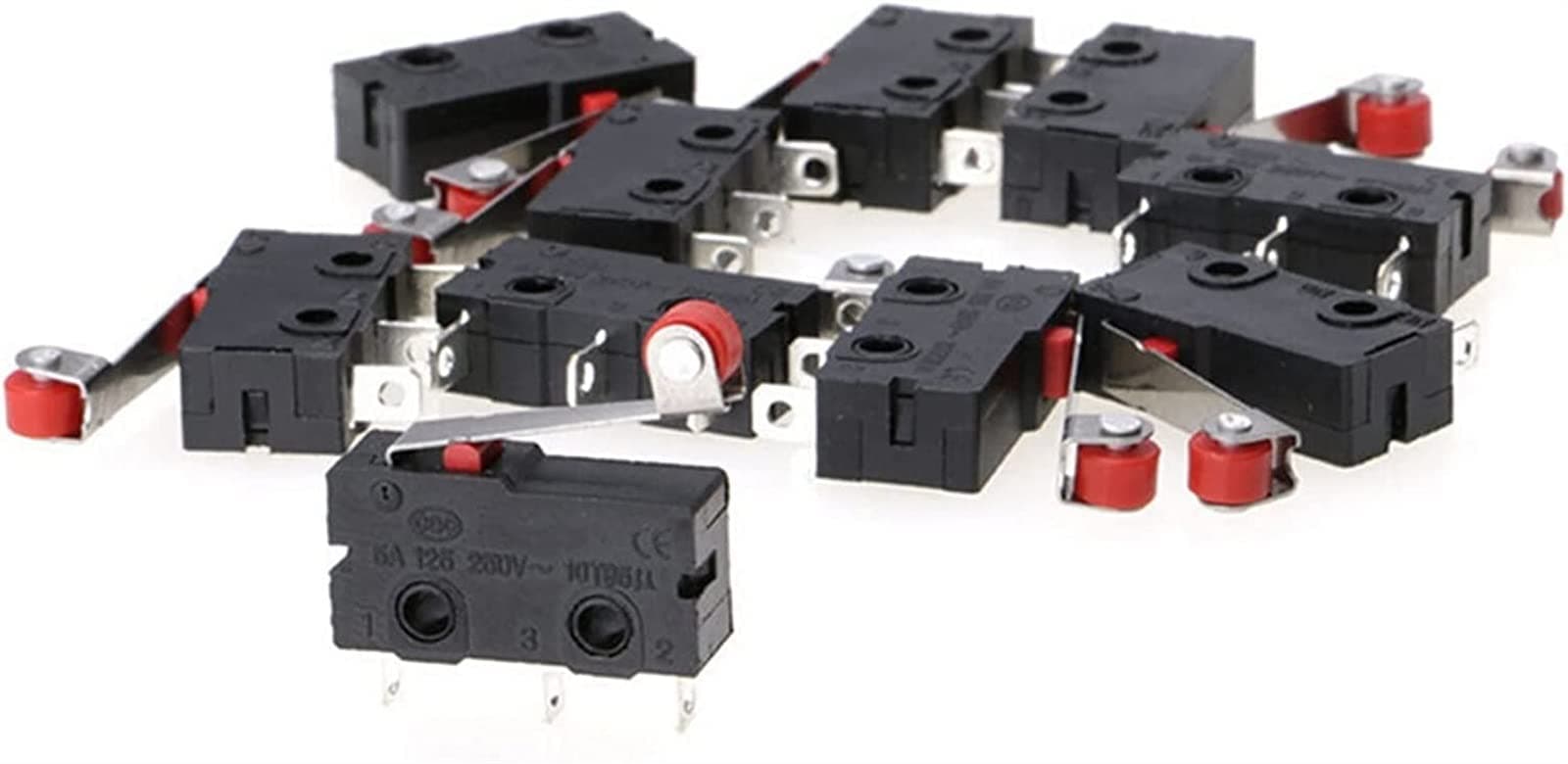 XENITE Switches Limit Switch 5Pcs/Set KW12-3 PCB Micro Roller Lever Arm Open Close Limit Switch Microswitch Tool Parts Switches