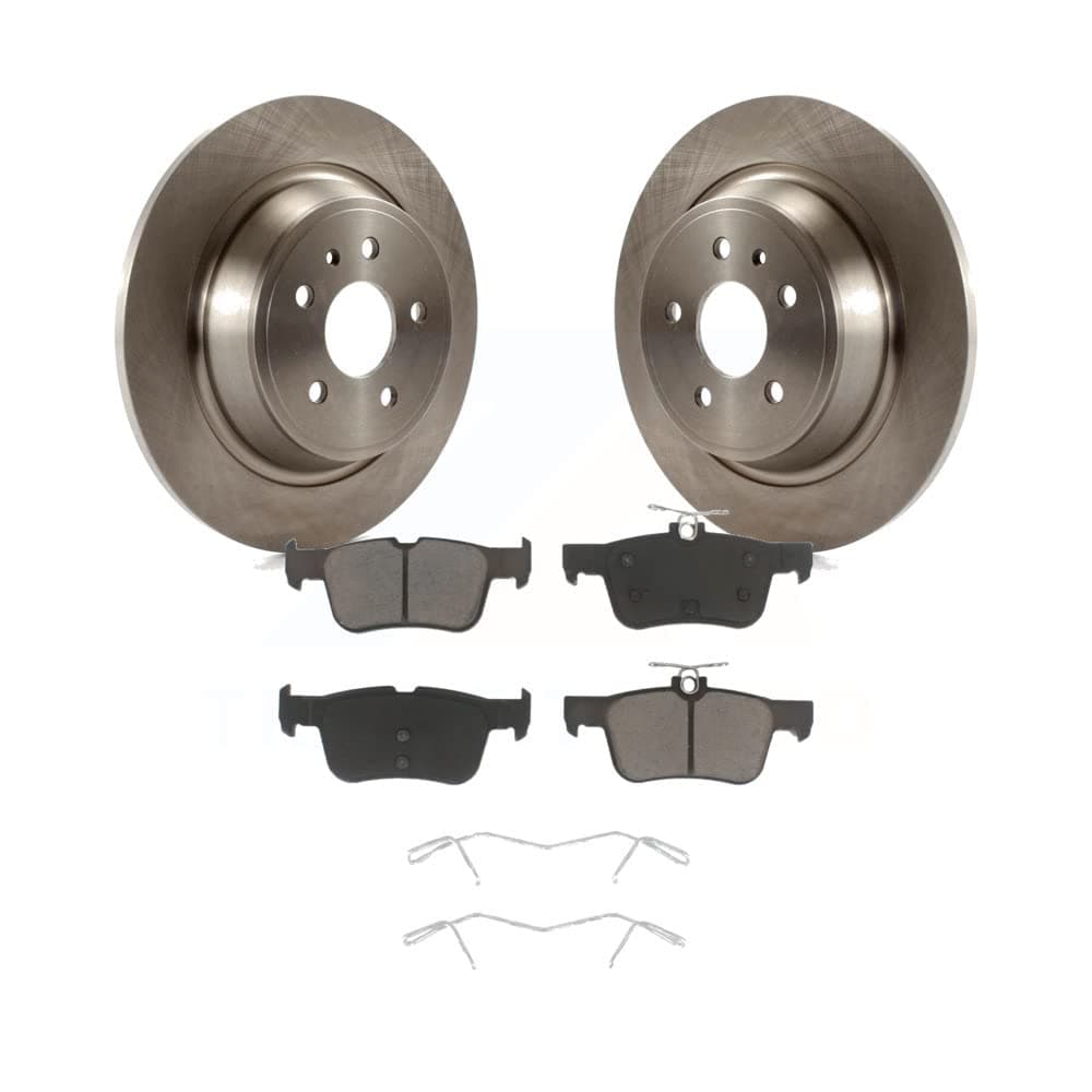Transit Auto - Rear Disc Brake Rotors And Ceramic Pads Kit For Ford Fusion Escape Lincoln MKC MKZ MKX Continental K8C-101790