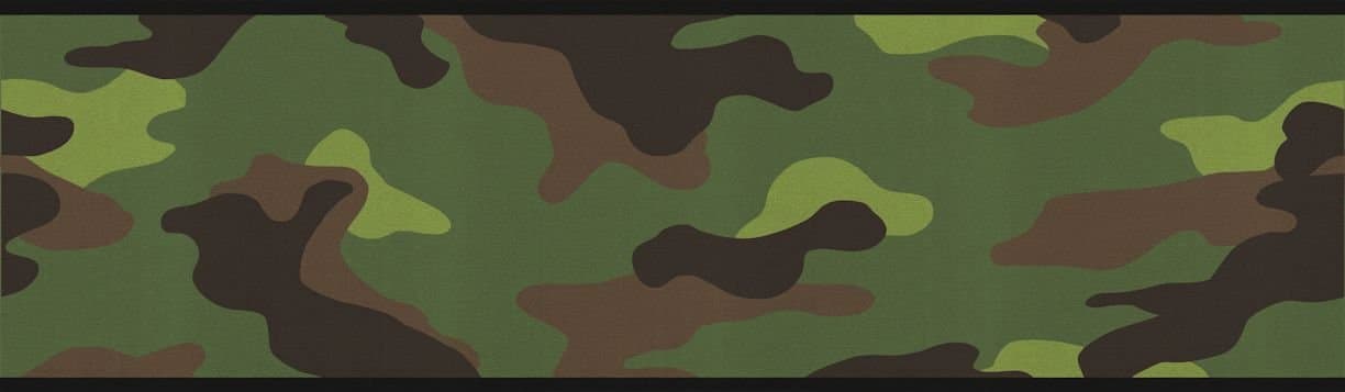Camouflage Camo Wallpaper Wall Border - Green
