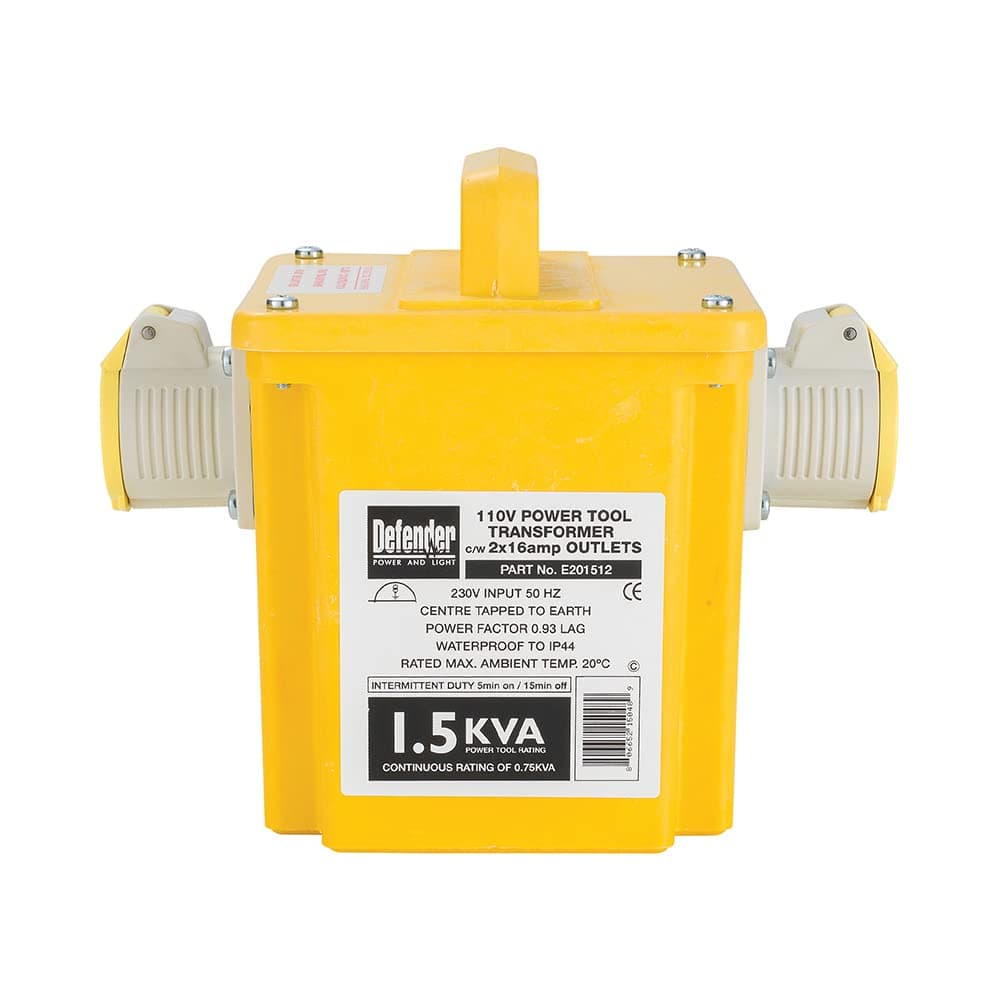 Defender 1.5kVA Transformer 16A 110V 16A (E201512)