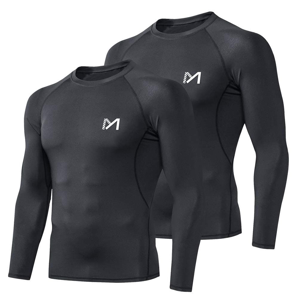 Mens Men's Compression Shirt Long Sleeve Athletic Workout Shirt