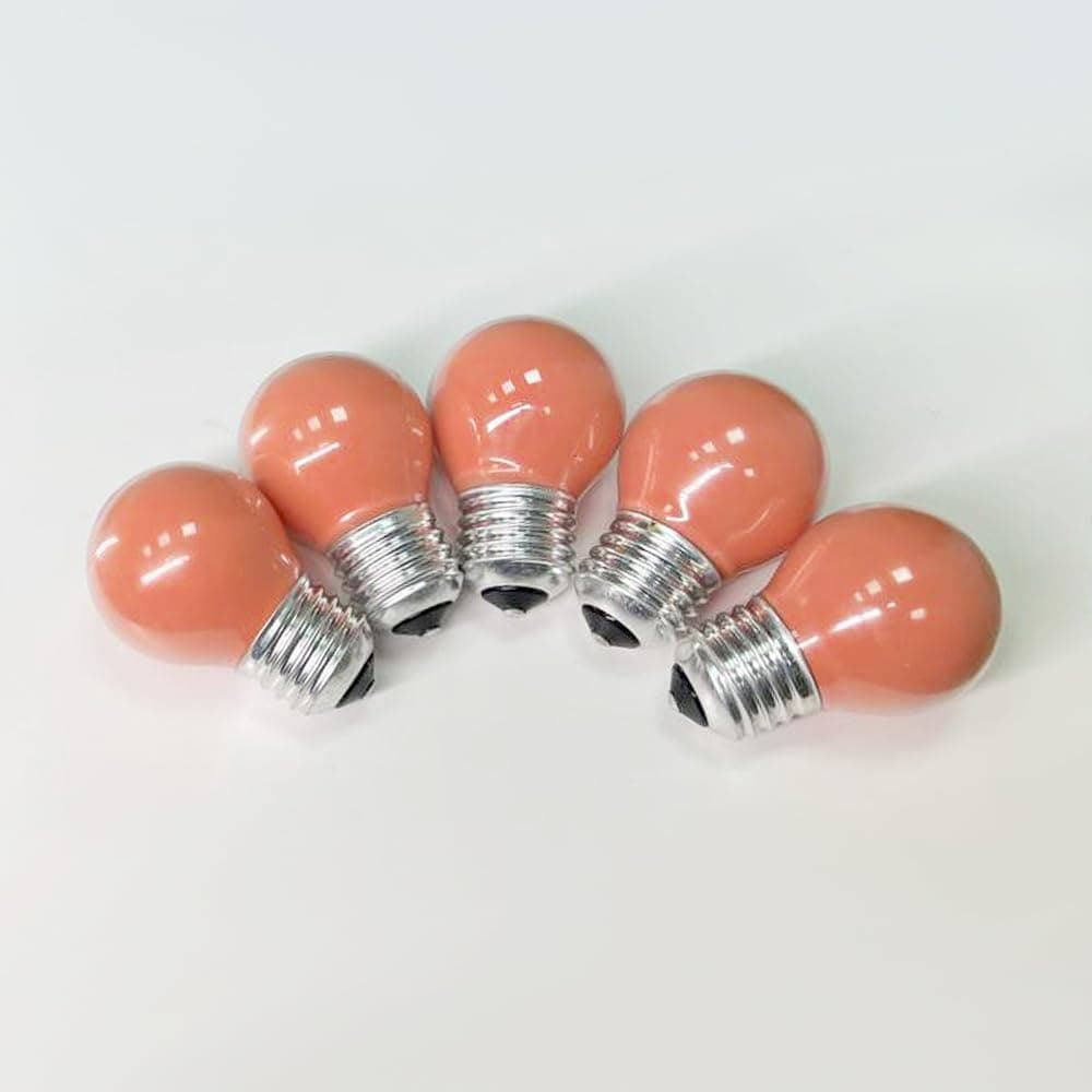TUNGSRAM 5pcs 5W Red Bulbs, Incandescent Spherical Light Bulbs, E27 Bulb, Heavy Duty, Vintage, Decorative and Vanity Ball Light Bulb for Home, Cafe, Restaurants and Bars (Red)