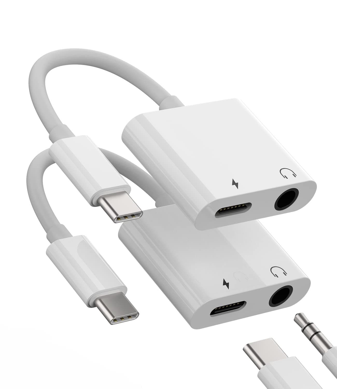 USB-C to 3.5mm Headphone Audio Jack Adapter, 2 Pack,