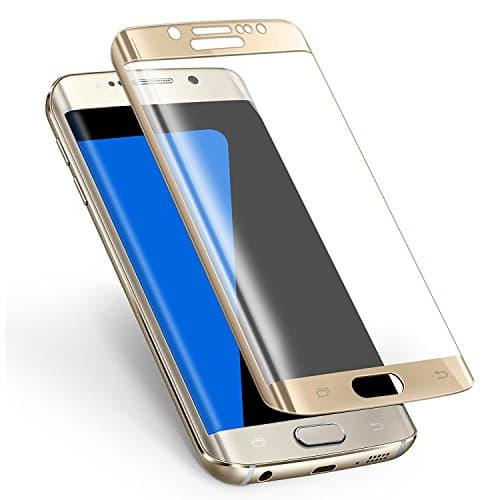 Samsung Galaxy S7 Edge Gold Replacement Front Outer Lens Glass Screen CrazyFire Repair Kit with +Tools Kit+ 1 Pair Tweezers+for G935V G935P G935F G935T G935A