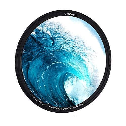 YSDIGI 40.5mm UV Filter, Ultra-Slim UV Protection Filter with Lens Cloth, Multi-Coated Ultraviolet UV, High Definition Schott B270 Glass, Nano Coatings, HD UV Filter for Outdoor Photography.