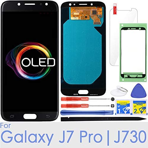 iFixmate LCD Screen Replacement for Samsung Galaxy J7 Pro (AMOLED-Black) with Touch Digitizer Display Assembly for J730 2017 J730G J730F SM-J730F/DS J730FM/DSM J730G/DS J730GM/DS