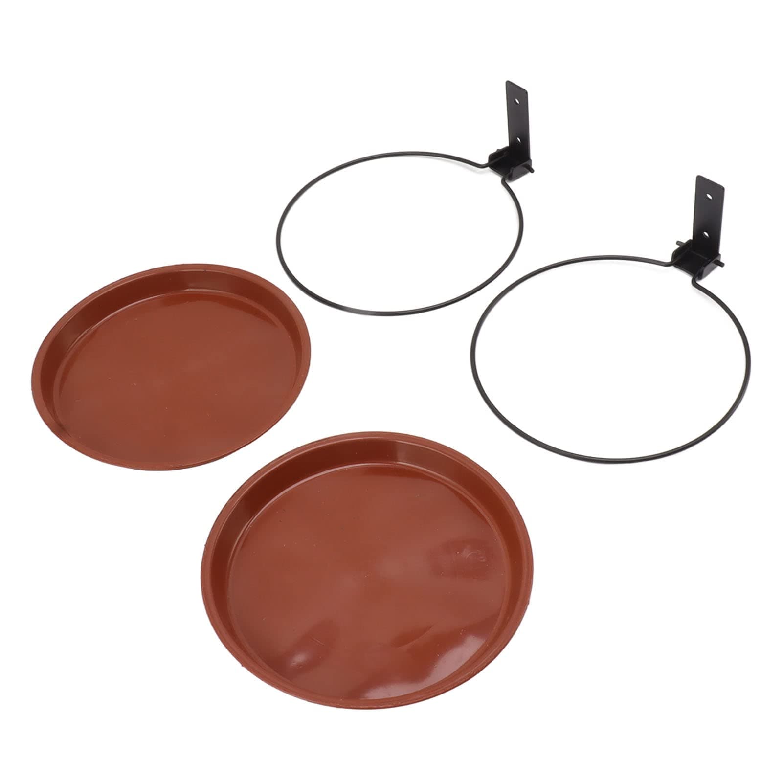 Tree Mounted Bird Feeder Weather Resistant Backyard Bird Tray (2 Pot and 2 Bracket)