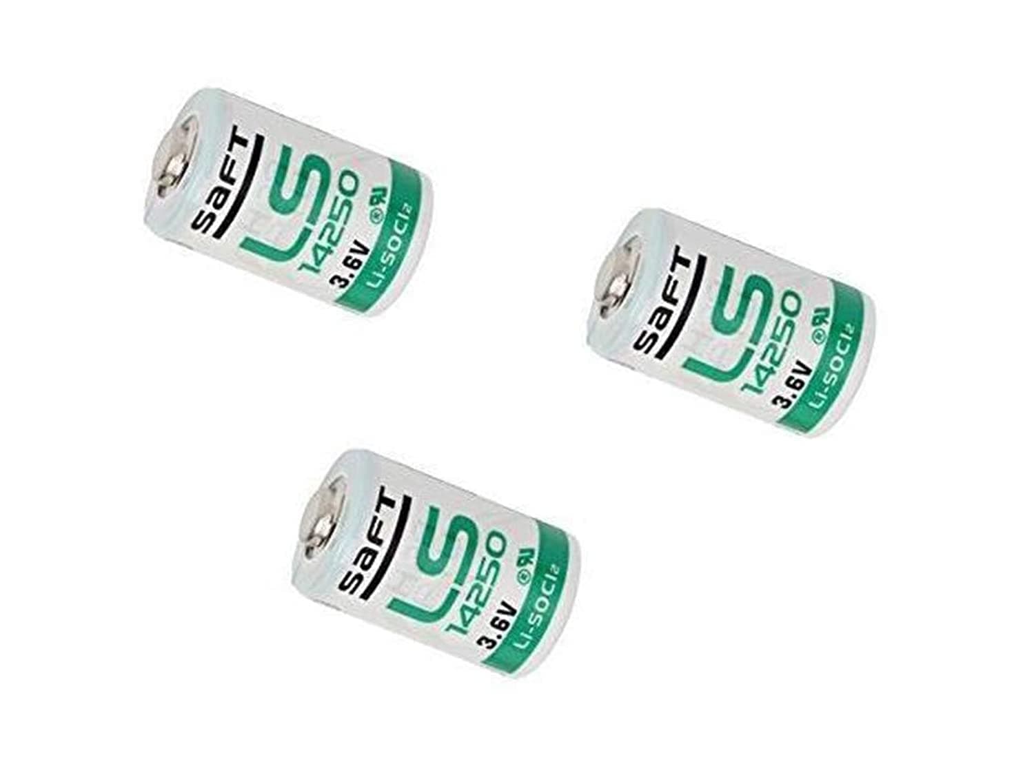Saft LS14250 LS 14250 1/2 AA 3.6v Lithium Battery - Pack of 3 Pieces