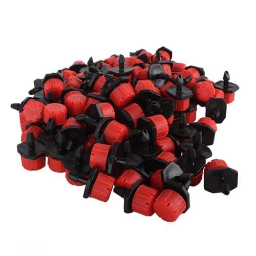 25/50/100 Pcs Adjustable Irrigation Tools Sprinklers Emitter Snaps Drip Dropper System on 1/4" Barb (200 Pcs)