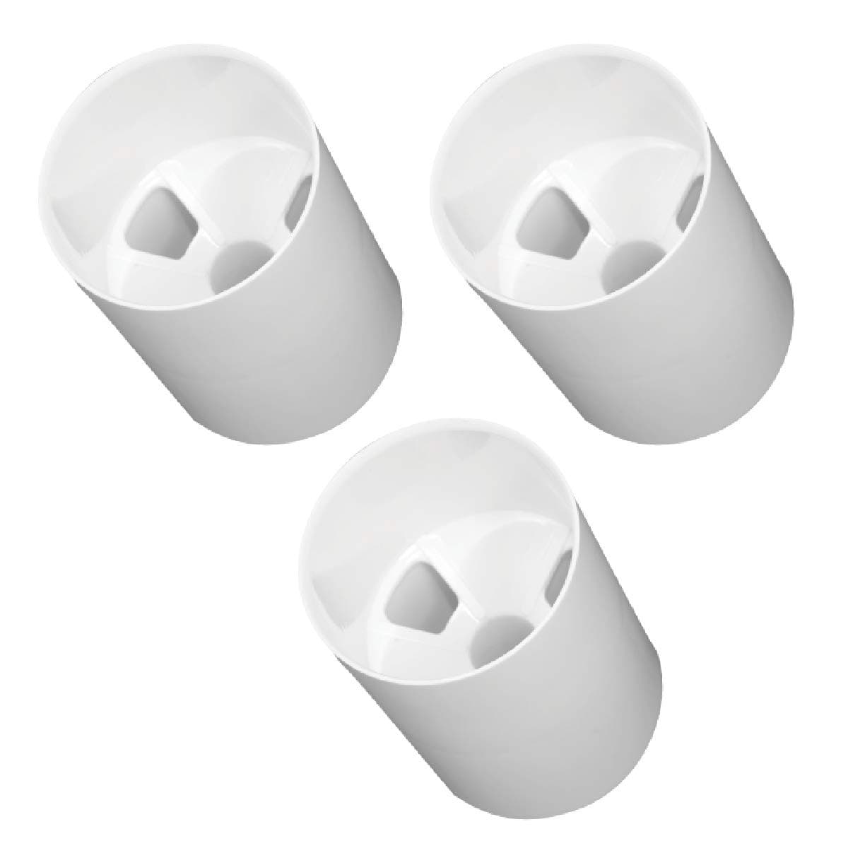 (3) USGA/PGA Plastic Regulation Size 6" Golf Cup for Putting Green (Bright White) (3 Pack)
