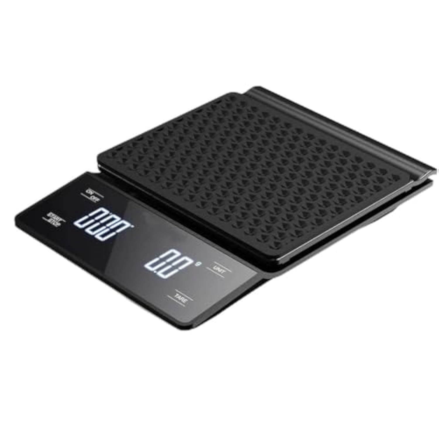 Coffee Scale with Timer 3kg/0.1g High Precision Pour Over Drip Espresso Scale with Back-Lit LED Display (Batteries Not Included), black