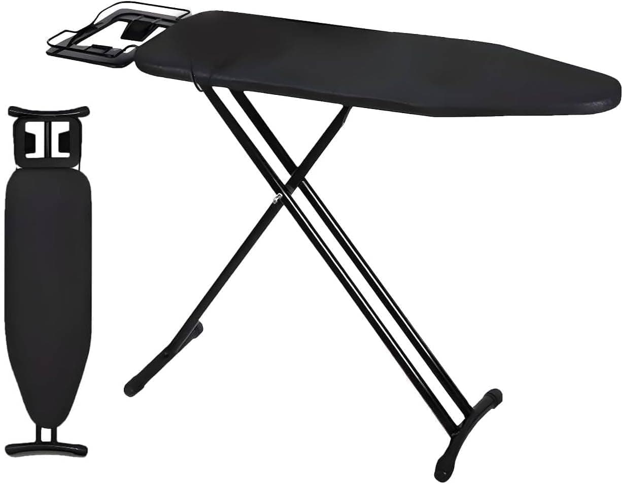 MOMENT Ironing Board 12" x 36" Iron Board,Compact, Portable, and Folding iron Table with Iron Rest,Heavy Duty Compact, Foldable Ironing Board for Apartment,Iron Holder,Height Adjustable Sturdy Iron