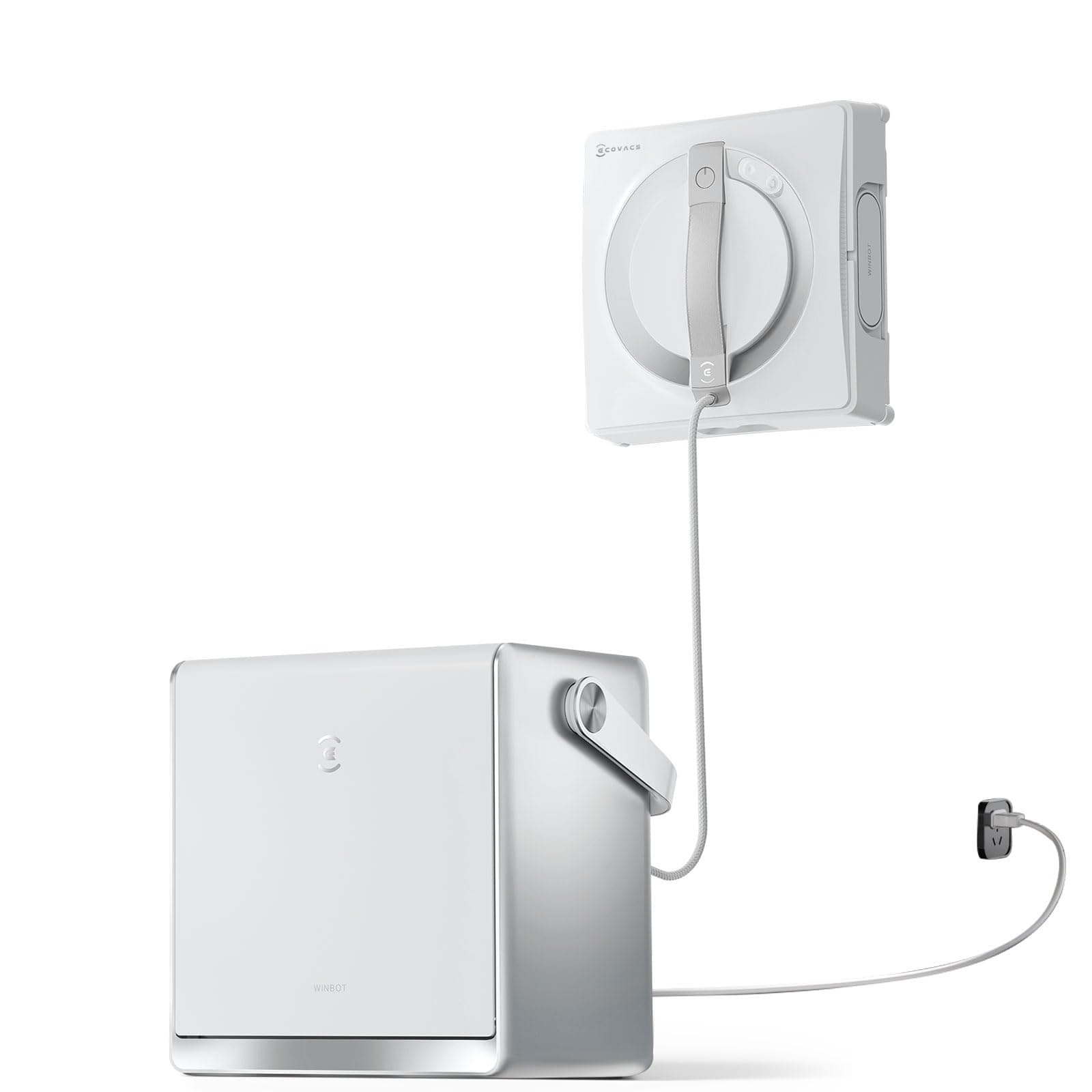 Winbot W2 Pro Omni Portable Window Cleaning Robot with Multifunctional Station, Charging While Work, Intelligent Cleaning with Triple Spray Head, Protection