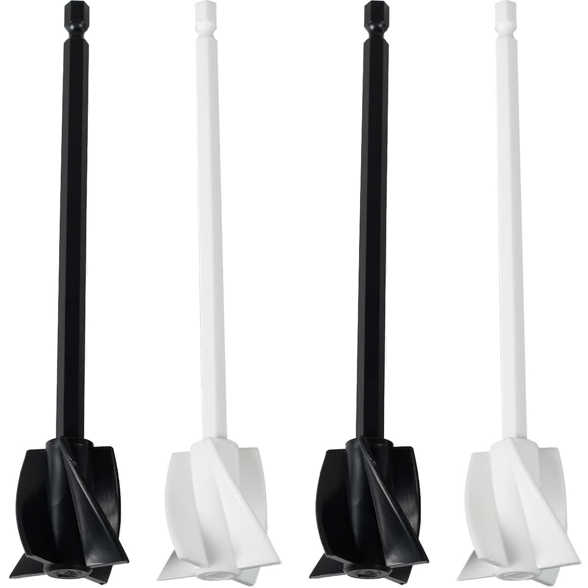 Jetcloud Set of 4 Epoxy Mixer Attachment for Any 1/4" Drill Reusable Plastic Paint Mixer Paddle 16.5cm Mixer Drill Attachment Mixing Tool for Mixing Epoxy Resin Oil Paints Latex