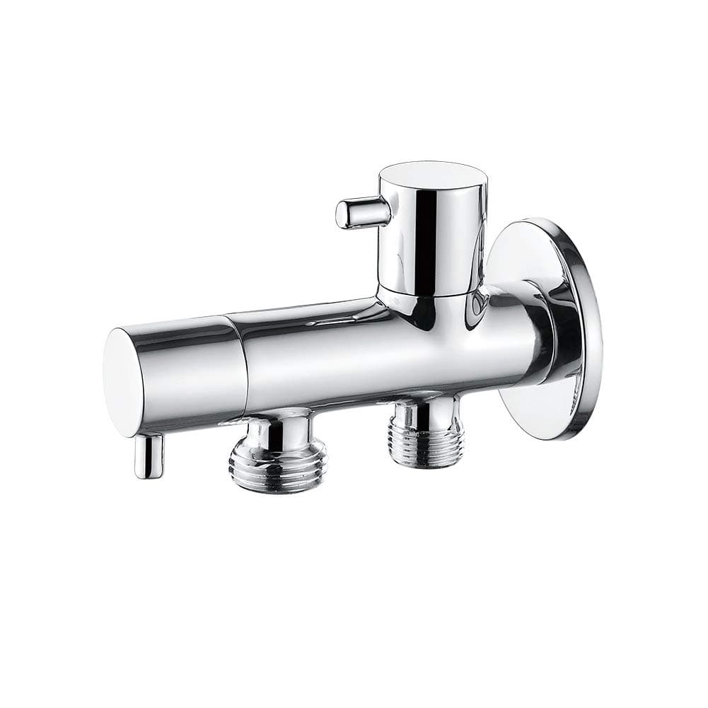 Two Outlet Angle Valve (1/2“, 3/8“), Chrome