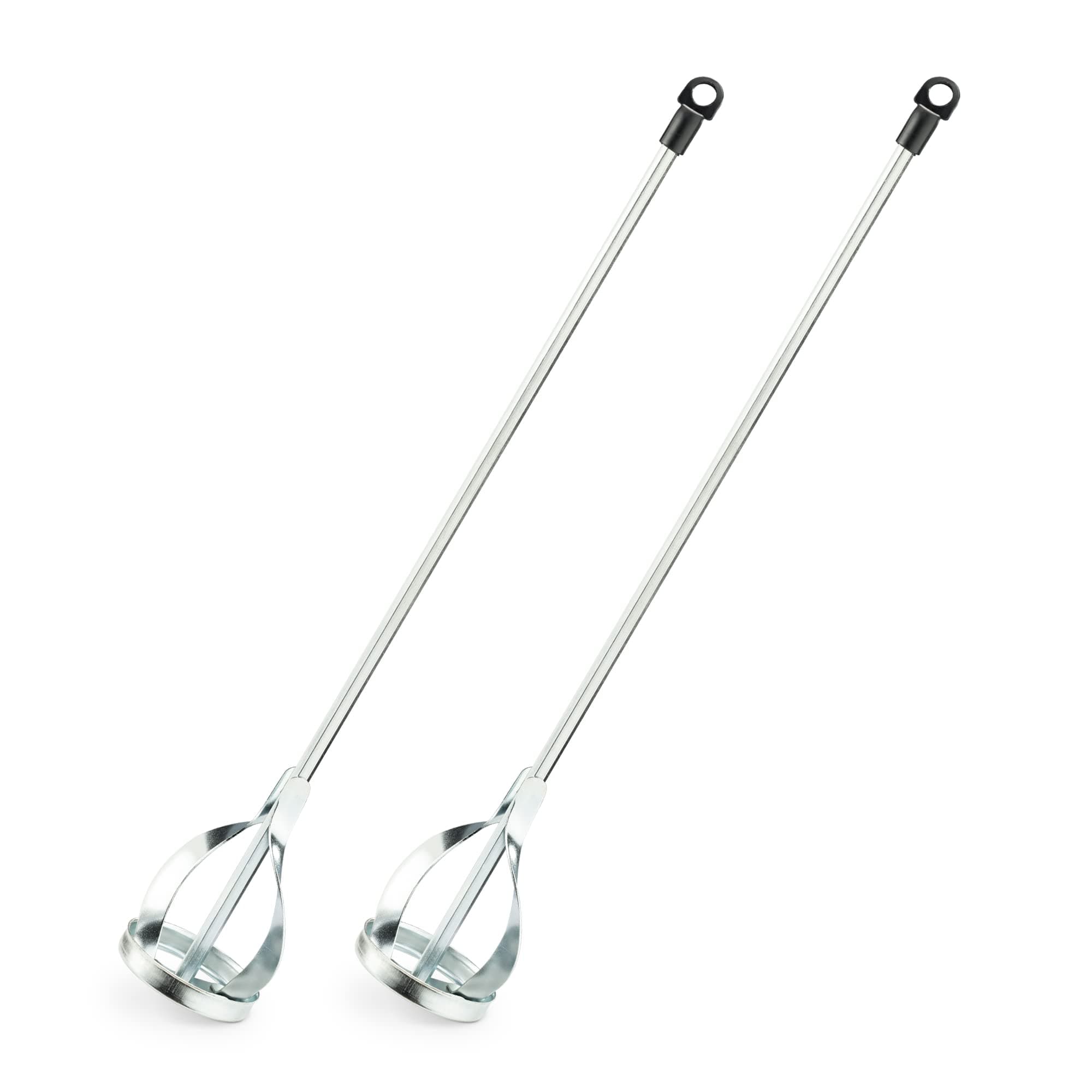 2X Zinc Plated Paint Mixing Paddle - Rustproof Heavy Duty Paint Plaster Mixer for Standard Drills - Whisk Tool Painting and Plastering Mixer