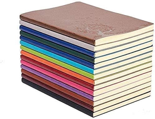 GRT Journal A5 PU Leather Colorful Writing Notebook Journals Diary Notebook Daily Notepad Cute Travel Journal Set of 4 Random Color