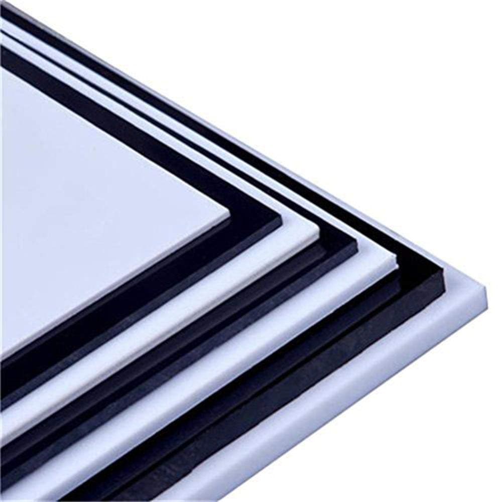 ABS Plastic Sheet Clear Smooth Surface 8×9-0.3-5mm Black White For Model Wall Design