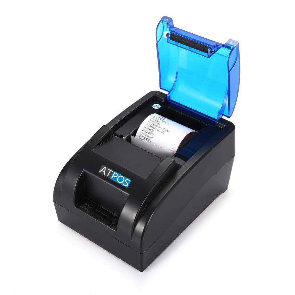Atpos 58MM H-58 USB Thermal Receipt Printer | ESC/POS Print Billing Kiosk CSP - Black