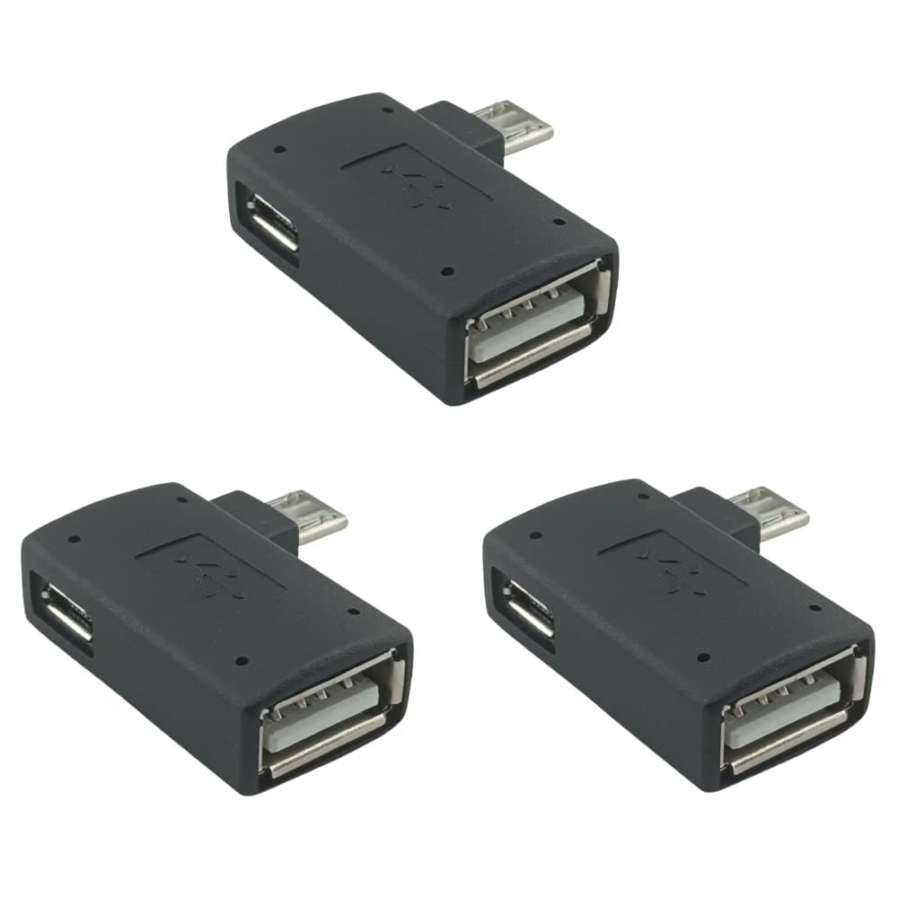 Oassuose 3 Pack OTG Cable Adapter for Fire TV Stick 4K Max/Cube/Lite,Powered Micro USB to USB OTG Adapter Compatible Android Smartphones,Tablet,Streaming Devices