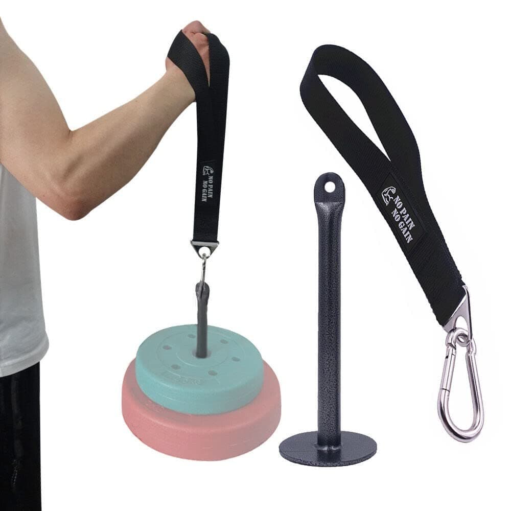 Arm Wrestling Training Strap Belt Hand Grip Arm Finger Forearm Exerciser Strengthener for Cable Machine and Free Weight