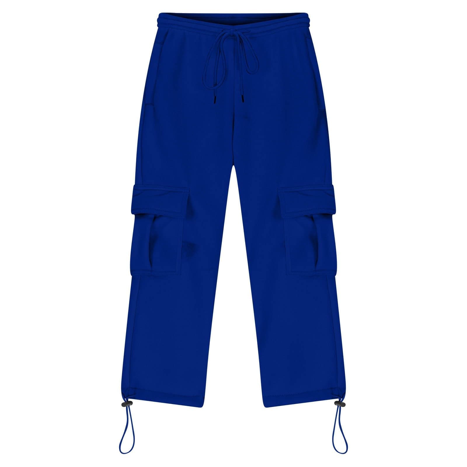 Boys' Open Bottom Fleece-Lined Sweatpants with Pockets High Elastic Waist Baggy Wide Straight Leg Pants 5-15 Years