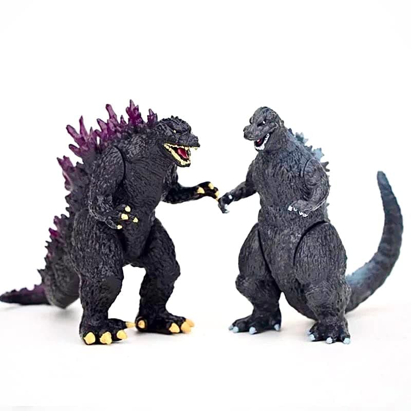 De-Lite™ Action Figures Soft Touch Vinyl Plastic Collectible Model Toys… (MillenniumGodzilla & HeiseiGodzilla, 2 Pieces Pack, Mini Small Size - 7cm)