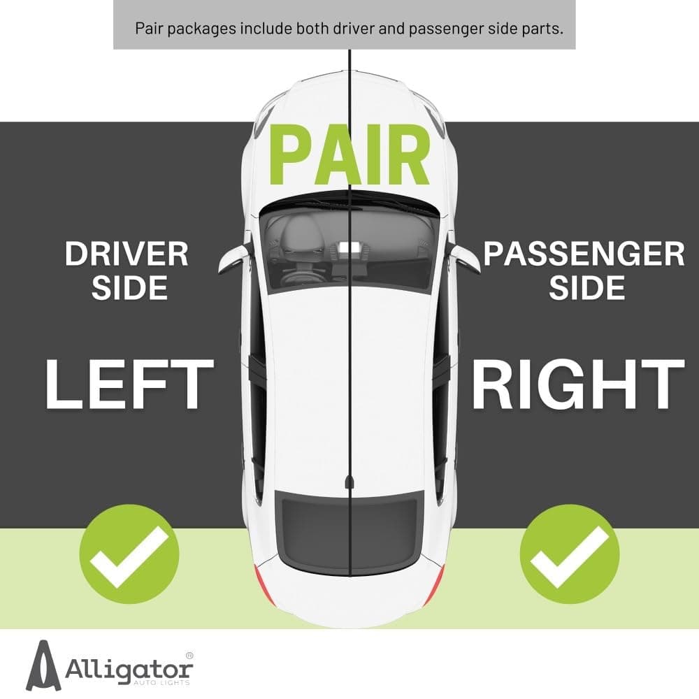 Headlamp Replacement For Nissan Pathfinder 2017-2020 S, SV | 2017-2018 SL Halogen Headlight Assembly with Bulbs Pair, Right Side/Left Side, NI2503252C NI2502252C CAPA Certified