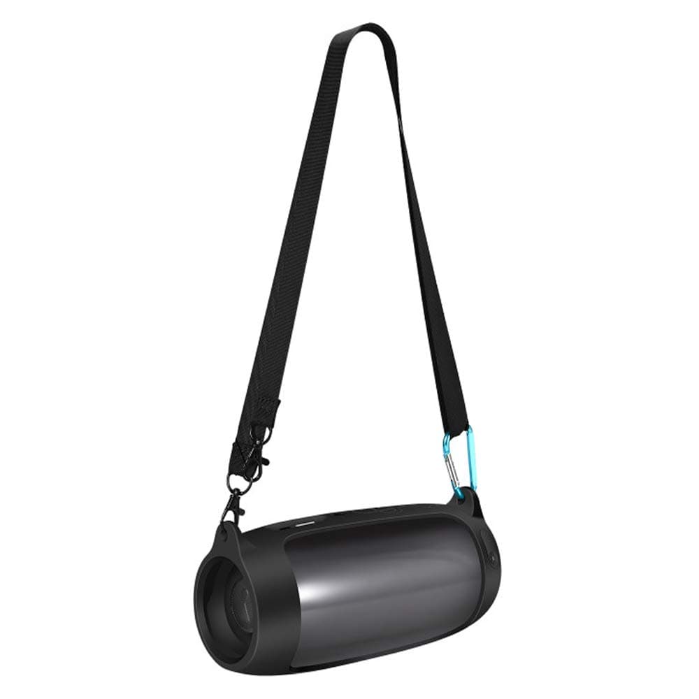 Flexible Carrying Case Protect Pouch Sleeve Protector Cover Travelling Case for JBL Pulse 4 Waterproof Portable Bluetooth Speaker (Black)