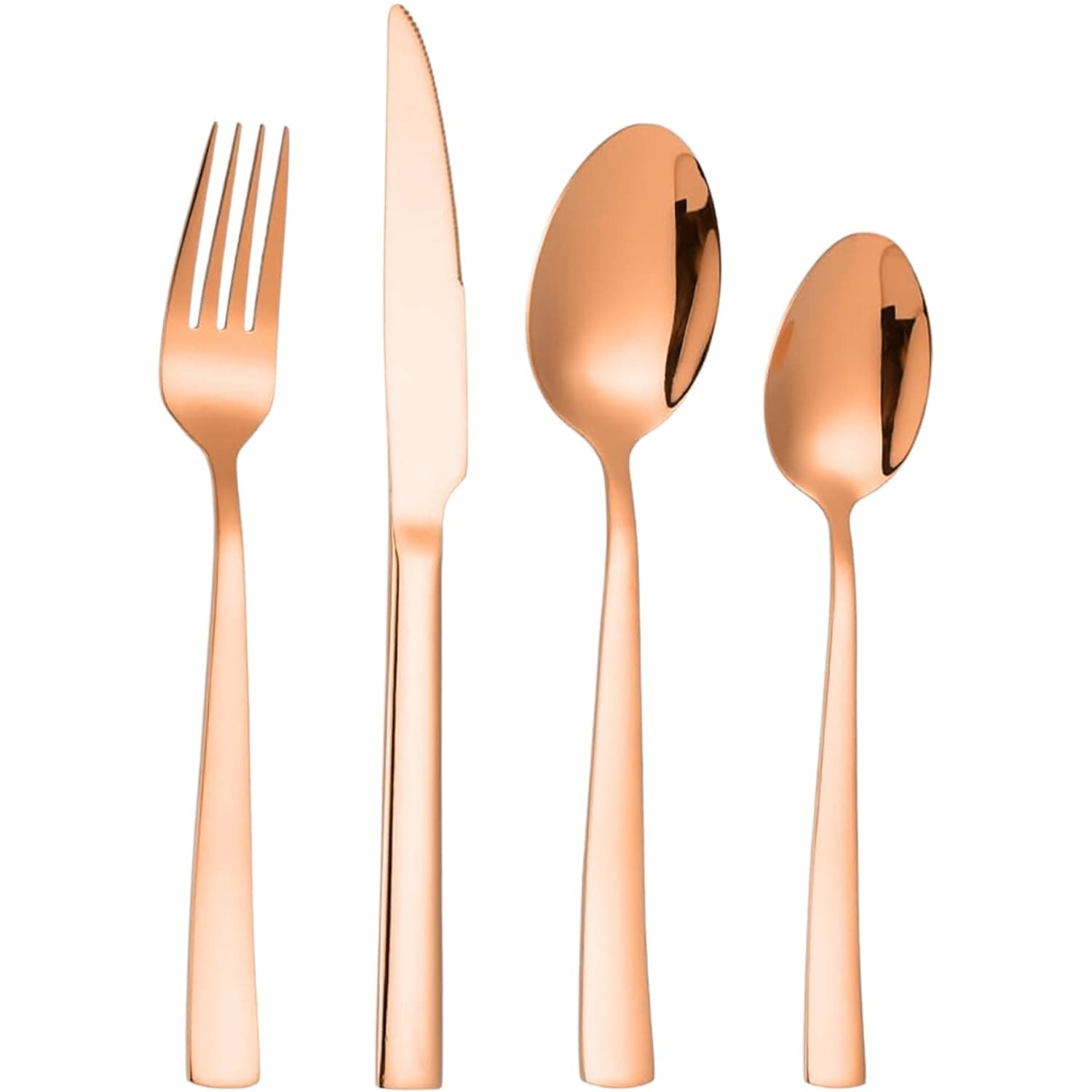 Silverware Set for 1, 4-Piece 18/10 Stainless Steel Flatware Set,Forged Cutlery Set Matte Finish for Home,Restaurant and Parties, Dishwasher Safe.