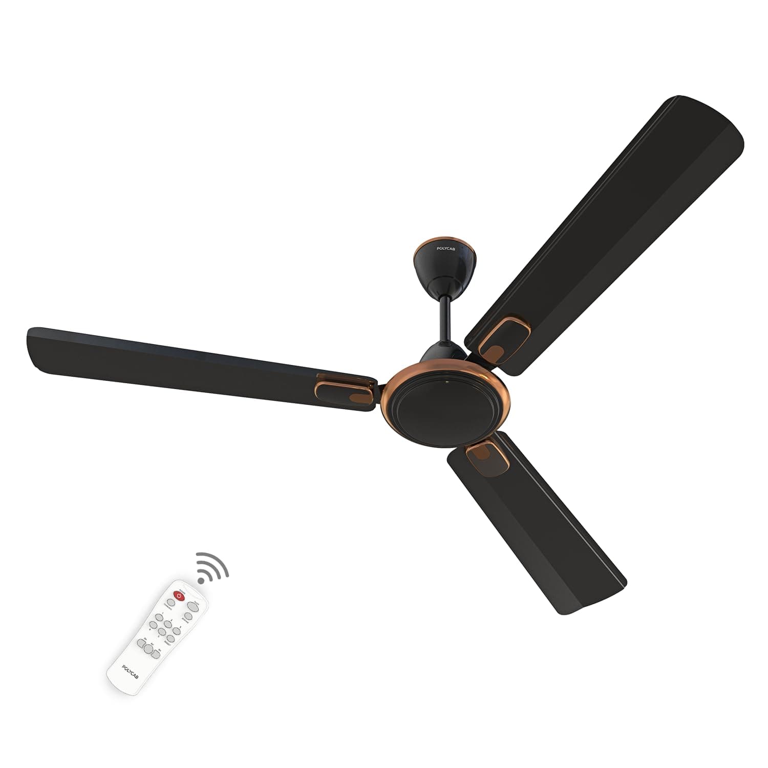 Zoomer Prime 1200mm 5-Star BLDC, Remote Ceiling fan for home | 100% Copper, High Air Delivery, 6 Speed Setting, Sleep Mode, Reverse Rotation, Boost Technology | 3 Years Warranty【Smoke Brown】