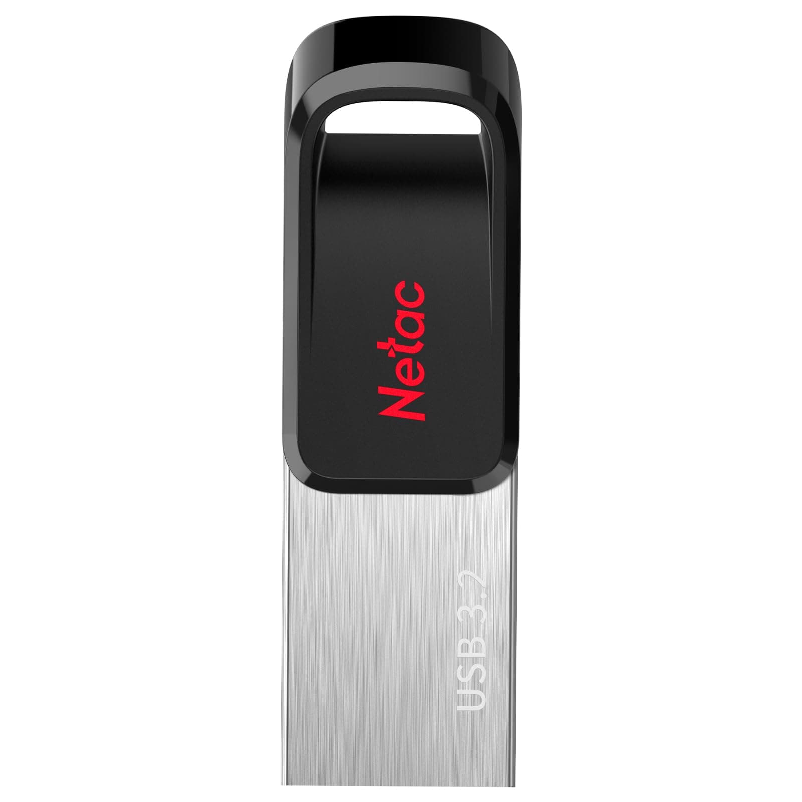 Netac UM3 64GB USB Flash Drive Pen Drive Memory Stick Thumb Drive 64GB USB 3.2 Interface Read Speeds up to 120MB/s Metal case for Computers Monitor(New,Compact,Black and Silver Patchwork Colors)