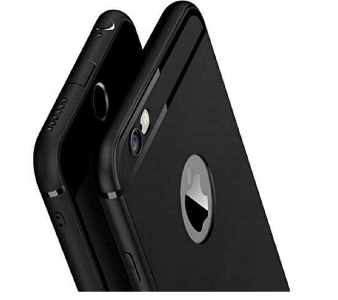 CROMBIE Soft Silicone Back Cover Compatible for iPhone 6/6S (Black)