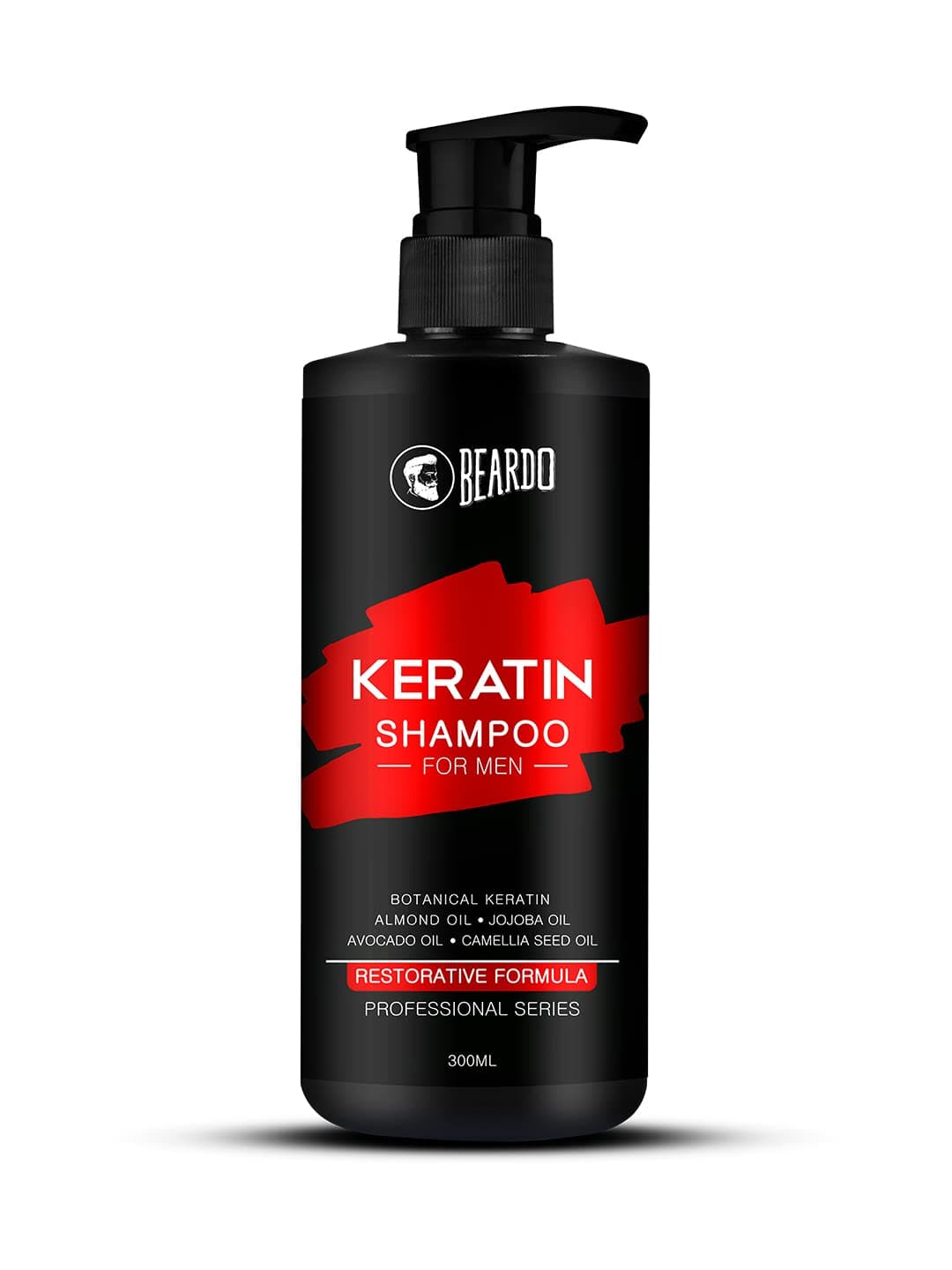 BEARDO Keratin Shampoo for Hair Growth and Damage Control, 300 ml