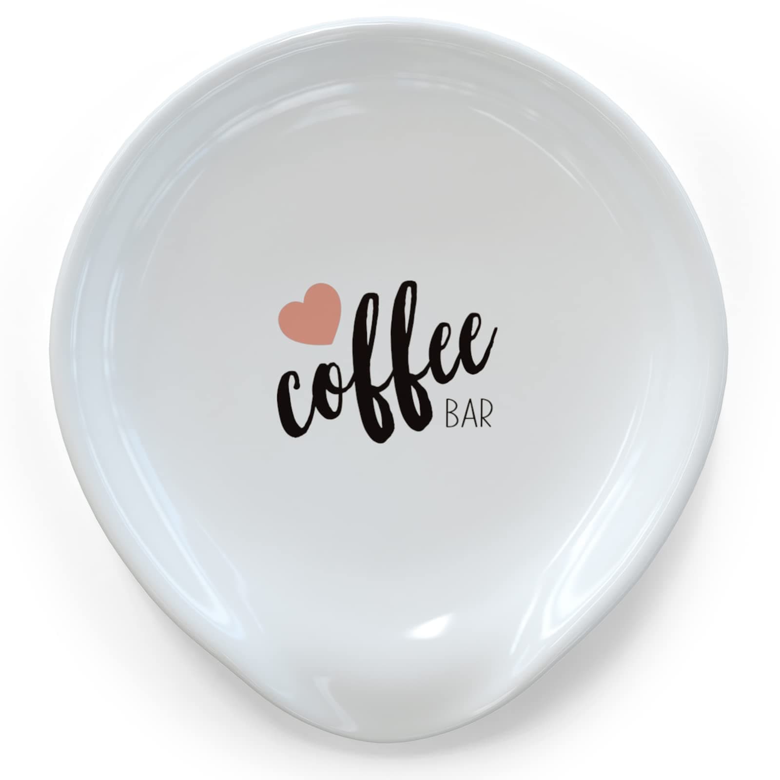 Coffee Spoon Rests - Ceramic Coffee Spoon Holder - Coffee Station Decor Coffee Bar Accessories - Coffee Lovers Gift for Women and Men - Coffee Bar